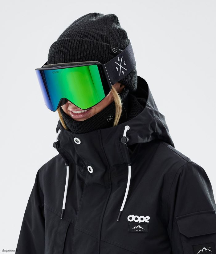 Dope Snow Eesti -sihikuga suusaprillid Dope must musta rohelise peegliga B62VTF254