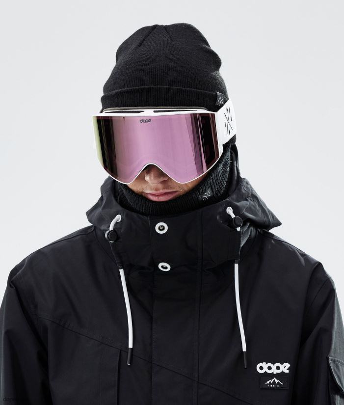 Dope Snow Eesti -sihikuga suusaprillid Dope valge šampanjapeegliga valge B62VTF257