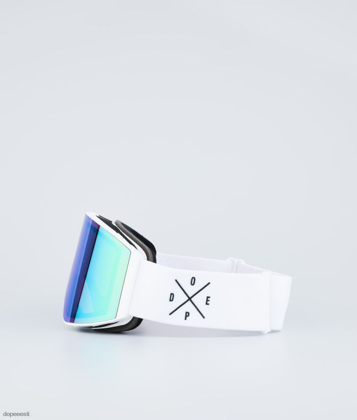 Dope Snow Eesti -sihikuga suusaprillid Dope valge valge rohelise peegliga B62VTF259