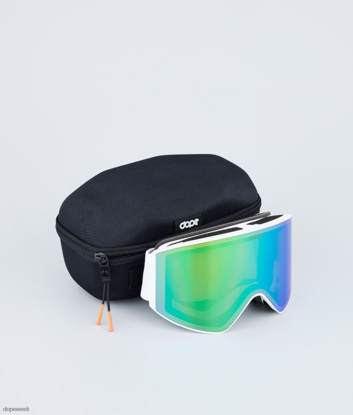 Dope Snow Eesti -sihikuga suusaprillid Dope valge valge rohelise peegliga B62VTF259