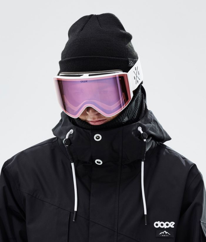 Dope Snow Eesti -sihikuga suusaprillid Dope valge valge roosa peegliga B62VTF260