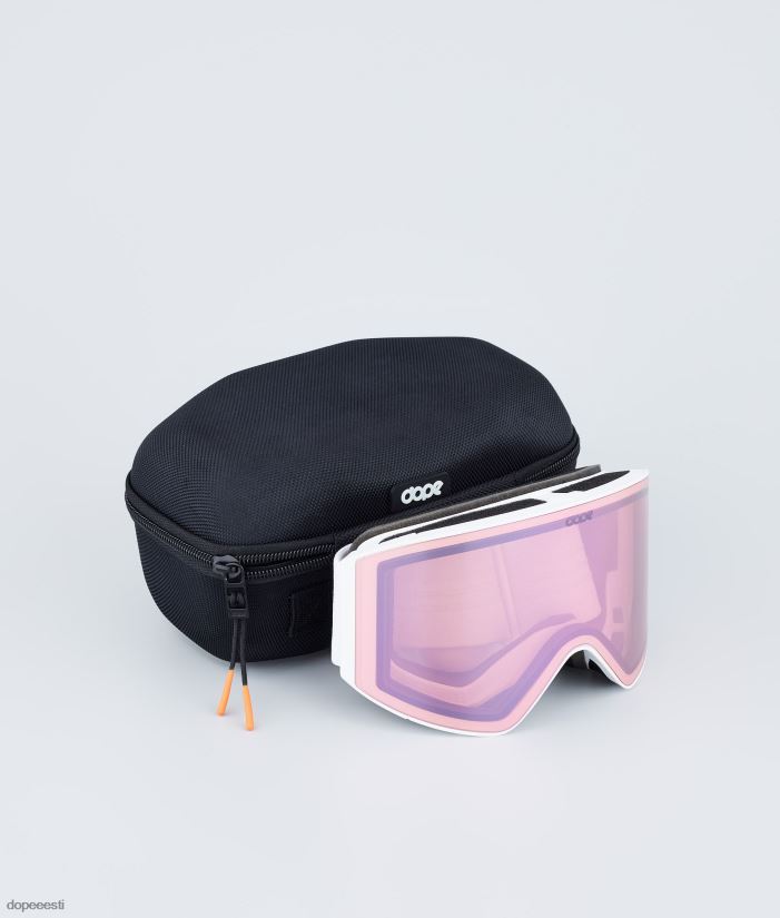 Dope Snow Eesti -sihikuga suusaprillid Dope valge valge roosa peegliga B62VTF260