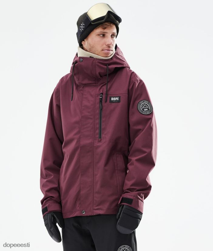 Dope Snow Eesti - mehed Blizzard täistõmblukuga 2021 lumelaua jope Dope Burgundia B62VTF140