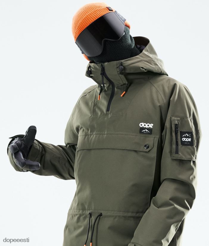 Dope Snow Eesti - mehed annok 2021 lumelaua jope Dope oliiviroheline/must B62VTF145