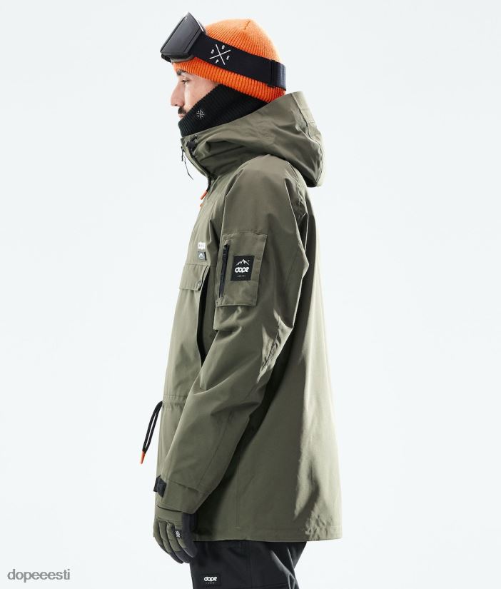Dope Snow Eesti - mehed annok 2021 lumelaua jope Dope oliiviroheline/must B62VTF145