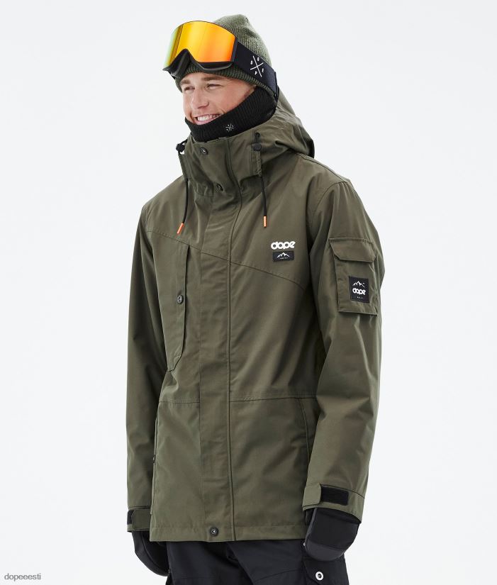 Dope Snow Eesti - mehed osav lumelaua jope Dope oliiviroheline B62VTF10