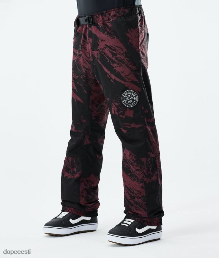 Dope Snow Eesti - mehed blizzard 2021 lumelauapüksid Dope värvige Burgundia B62VTF194