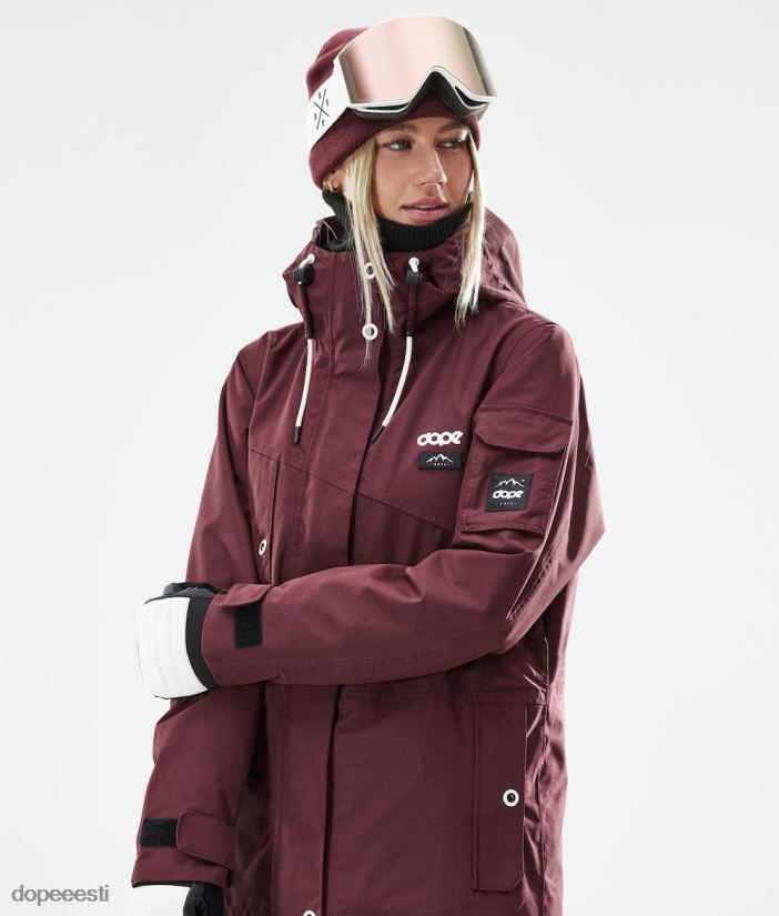 Dope Snow Eesti - naised adept w 2021 lumelaua jope Dope Burgundia B62VTF571