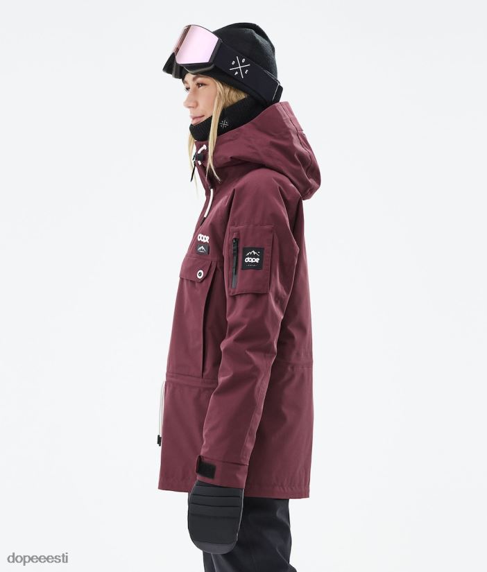 Dope Snow Eesti - naised annok w 2021 lumelaua jope Dope Burgundia B62VTF586