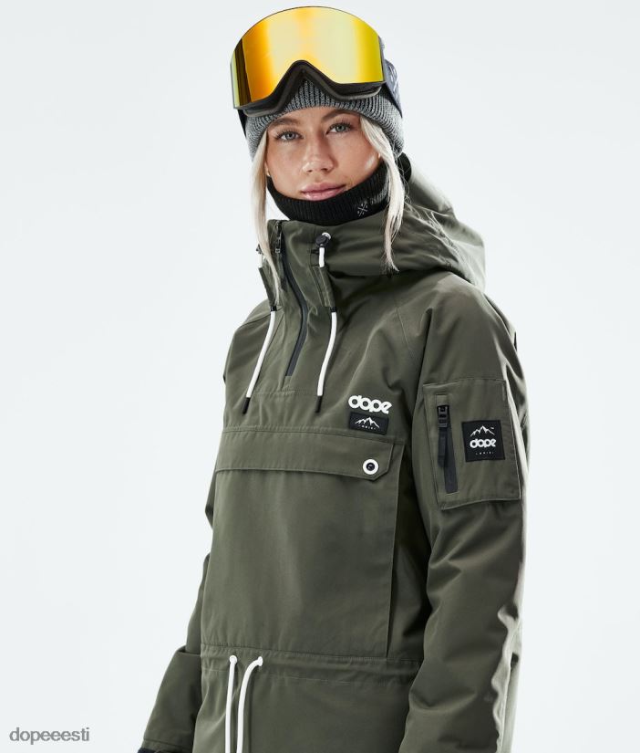 Dope Snow Eesti - naised annok w 2021 lumelaua jope Dope oliiviroheline B62VTF657