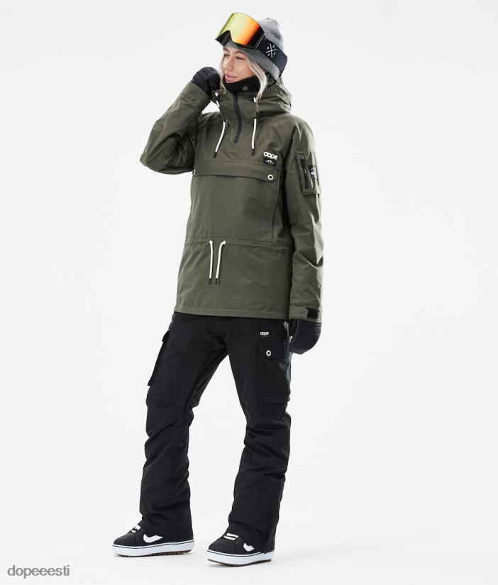 Dope Snow Eesti - naised annok w 2021 lumelaua jope Dope oliiviroheline B62VTF657