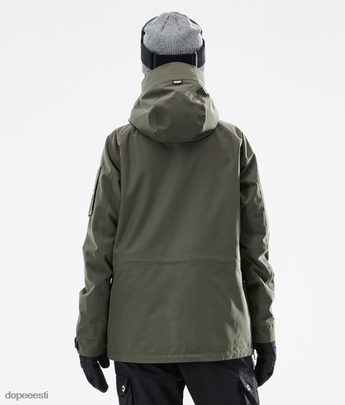 Dope Snow Eesti - naised annok w 2021 lumelaua jope Dope oliiviroheline B62VTF657