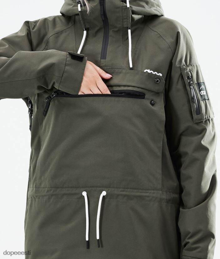 Dope Snow Eesti - naised annok w 2021 lumelaua jope Dope oliiviroheline B62VTF657