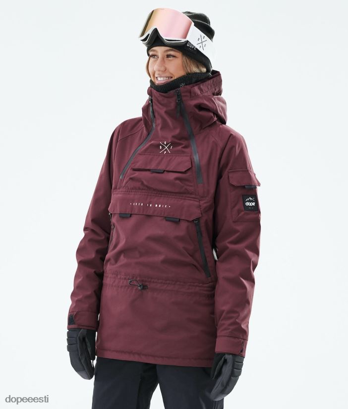 Dope Snow Eesti - naised sarnane 2019. aasta lumelaua jope Dope Burgundia B62VTF644
