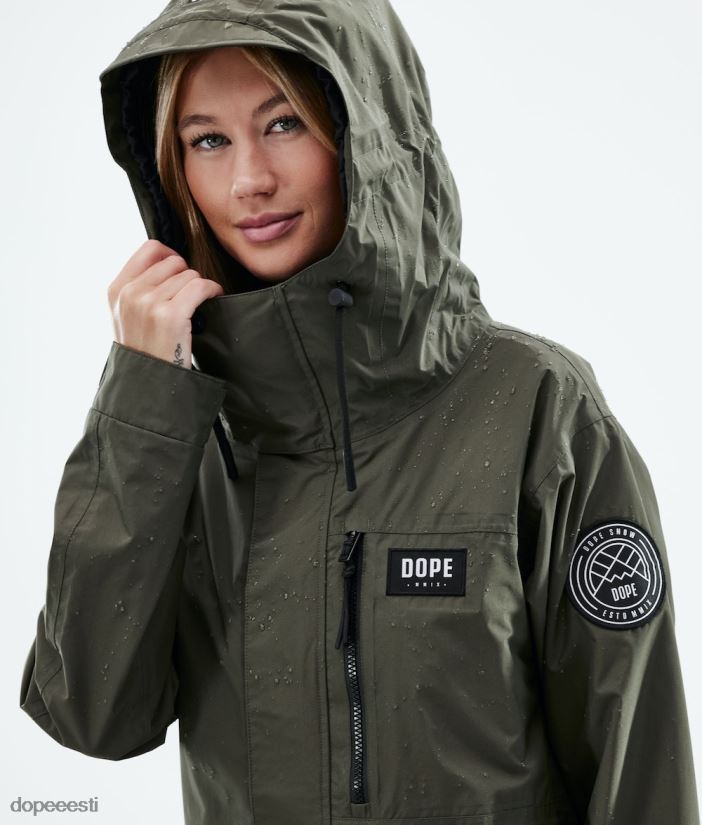 Dope Riided - naised Blizzard light täistõmblukuga välisjope Dope oliiviroheline B62VTF639