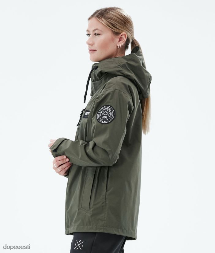 Dope Riided - naised Blizzard light täistõmblukuga välisjope Dope oliiviroheline B62VTF639