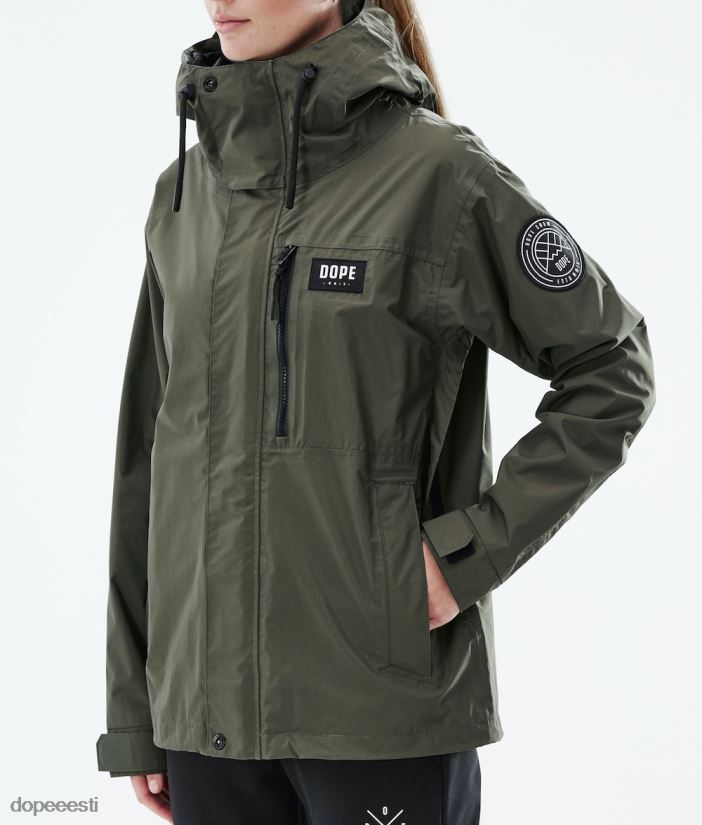 Dope Riided - naised Blizzard light täistõmblukuga välisjope Dope oliiviroheline B62VTF639