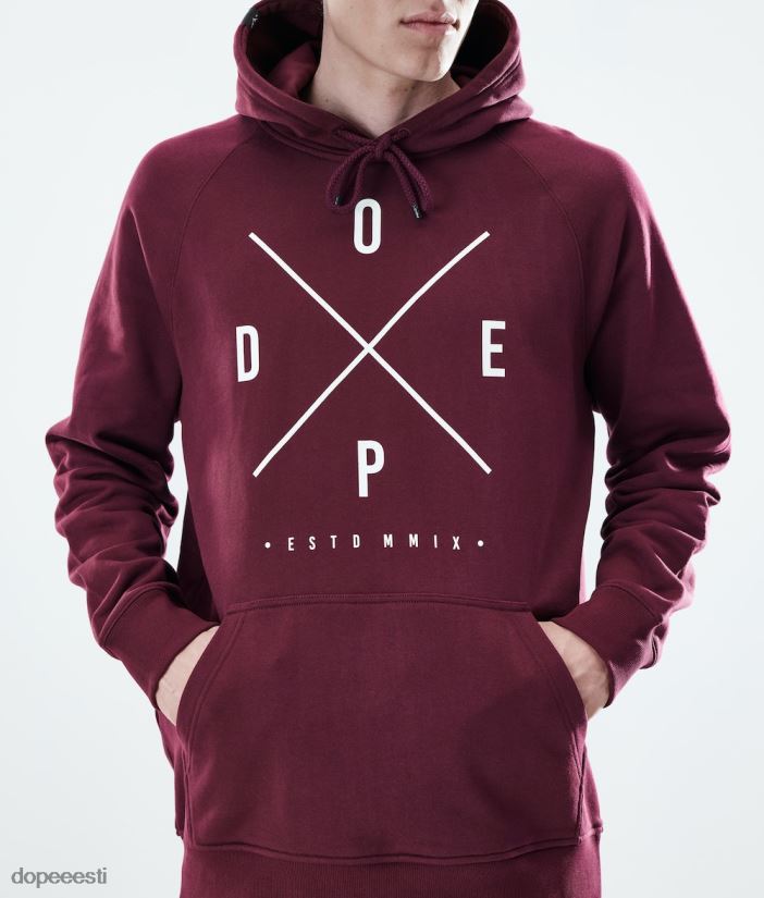 Dope Riided - mehed igapäevane kapuuts Dope 2x-up Burgundia B62VTF297