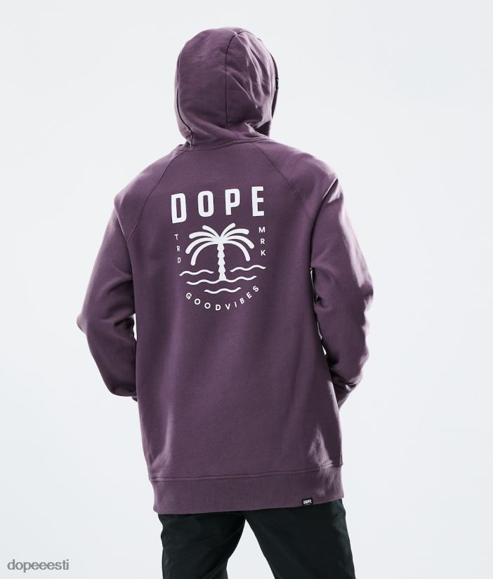 Dope Riided - mehed igapäevane kapuuts Dope palm pleekinud viinamari B62VTF295