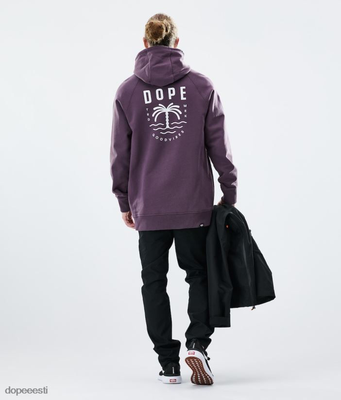 Dope Riided - mehed igapäevane kapuuts Dope palm pleekinud viinamari B62VTF295