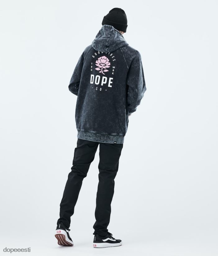 Dope Riided - mehed igapäevane kapuuts Dope roos pleegitatud mustaks B62VTF299