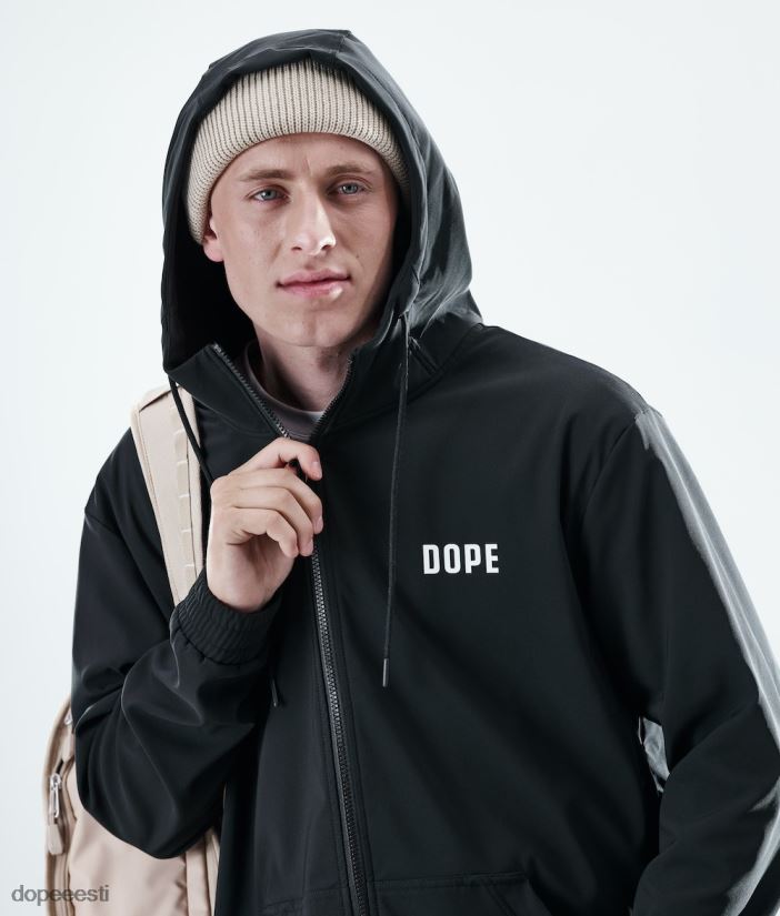 Dope Riided - mehed lennu täis tõmblukuga kapuuts Dope must B62VTF294