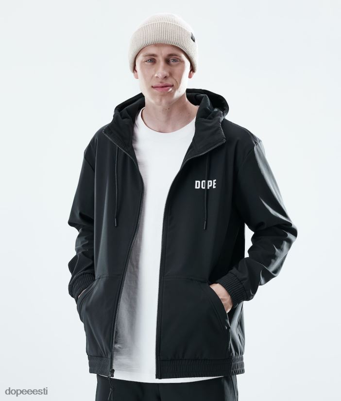 Dope Riided - mehed lennu täis tõmblukuga kapuuts Dope must B62VTF294