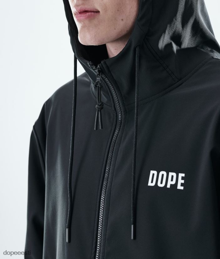 Dope Riided - mehed lennu täis tõmblukuga kapuuts Dope must B62VTF294