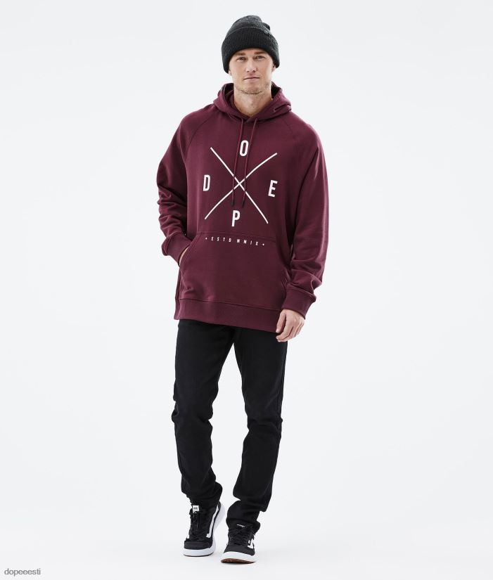Dope Riided - mehed tavaline kapuuts Dope 2x-up Burgundia B62VTF302