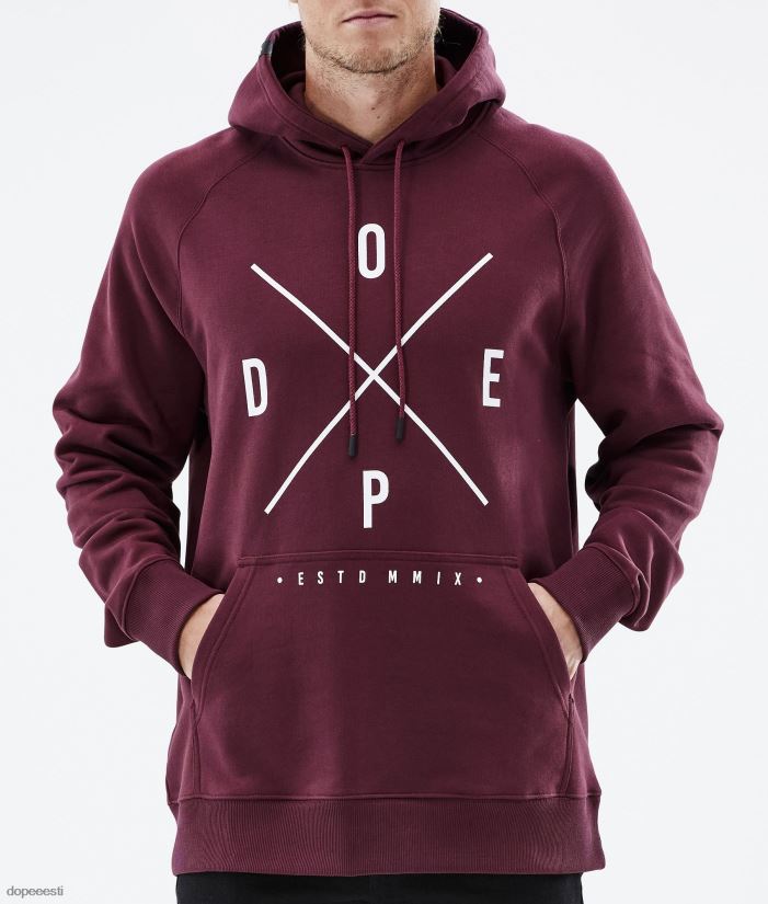 Dope Riided - mehed tavaline kapuuts Dope 2x-up Burgundia B62VTF302