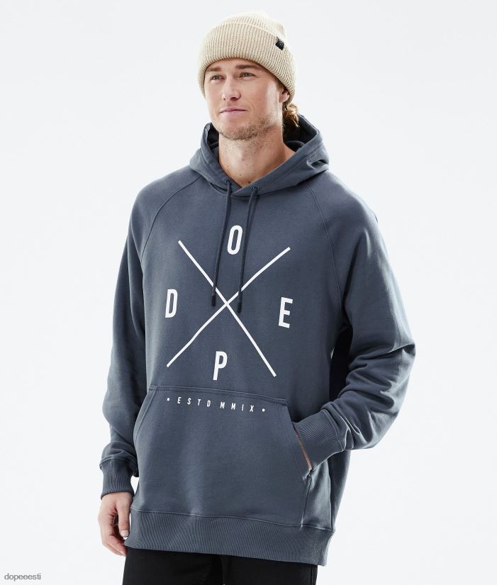 Dope Riided - mehed tavaline kapuuts Dope 2x-up metallist sinine B62VTF290