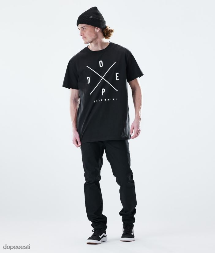 Dope Riided - mehed igapäevane t-särk Dope 2x-up must B62VTF340