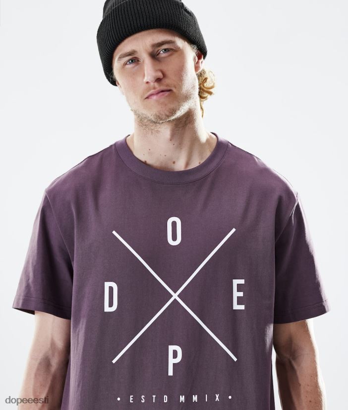 Dope Riided - mehed igapäevane t-särk Dope 2x-up pleekinud viinamari B62VTF361