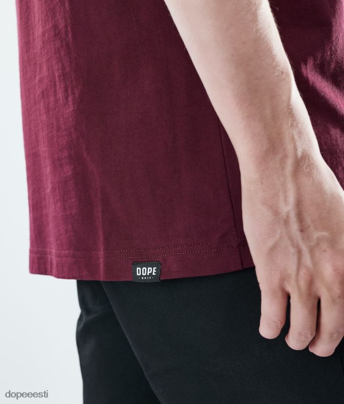 Dope Riided - mehed igapäevane t-särk Dope kerkima Burgundia B62VTF355