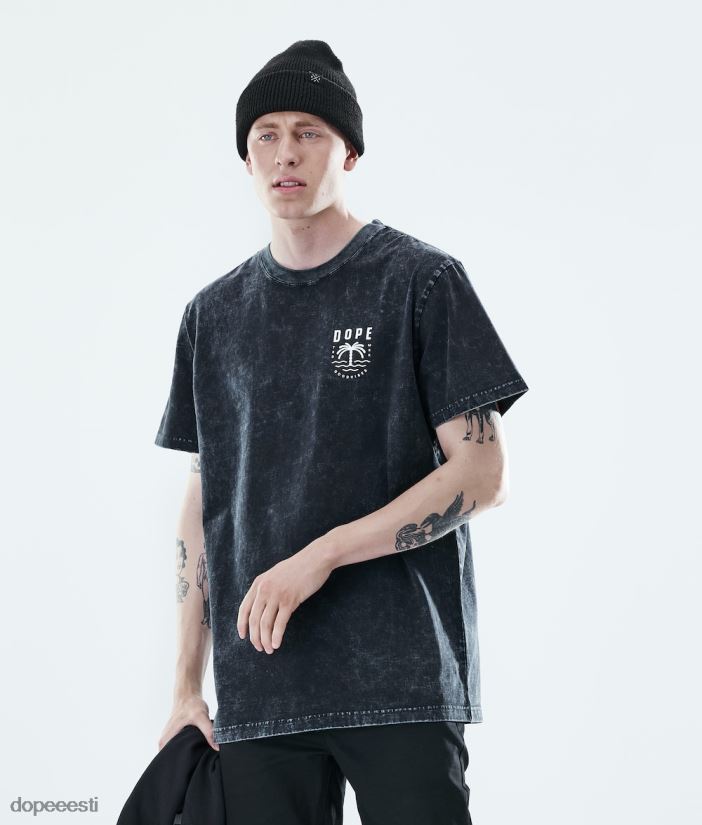 Dope Riided - mehed igapäevane t-särk Dope peopesa pleegitatud mustaks B62VTF344