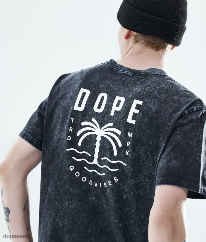 Dope Riided - mehed igapäevane t-särk Dope peopesa pleegitatud mustaks B62VTF344