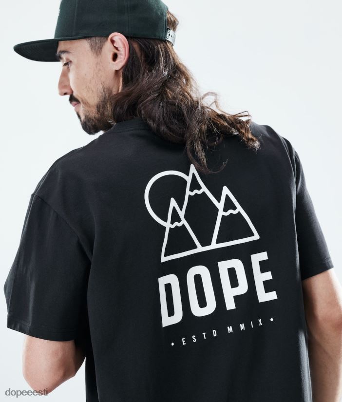 Dope Riided - mehed igapäevane t-särk Dope tõuse mustaks B62VTF358