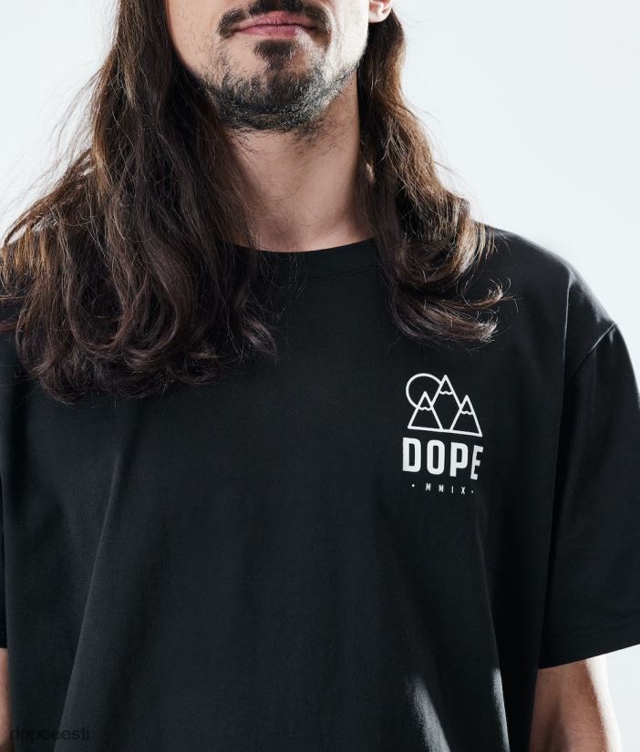 Dope Riided - mehed igapäevane t-särk Dope tõuse mustaks B62VTF358