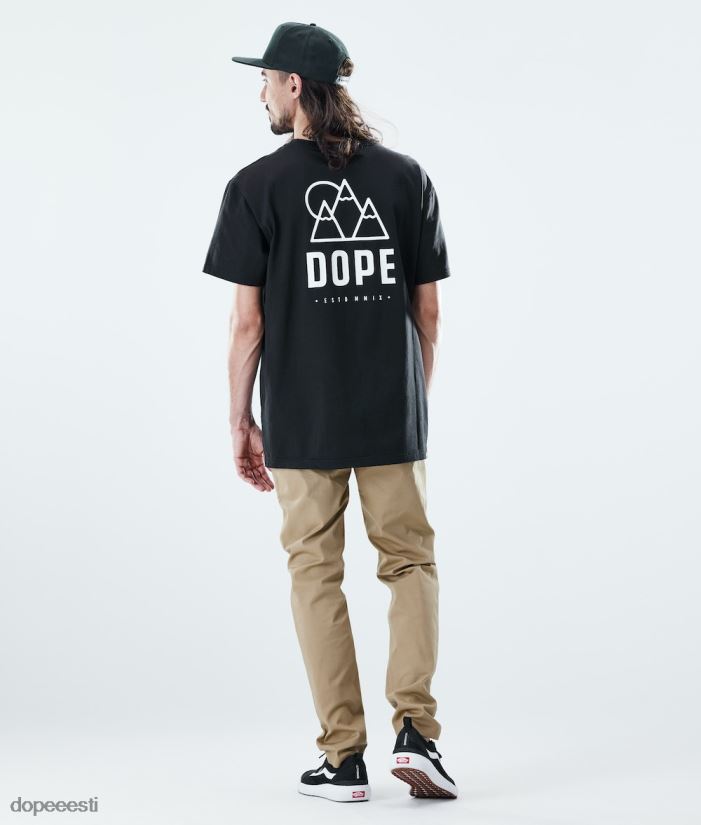 Dope Riided - mehed igapäevane t-särk Dope tõuse mustaks B62VTF358