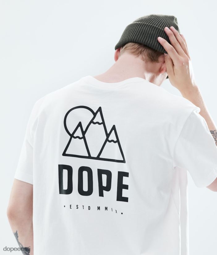 Dope Riided - mehed igapäevane t-särk Dope tõuse valgeks B62VTF365