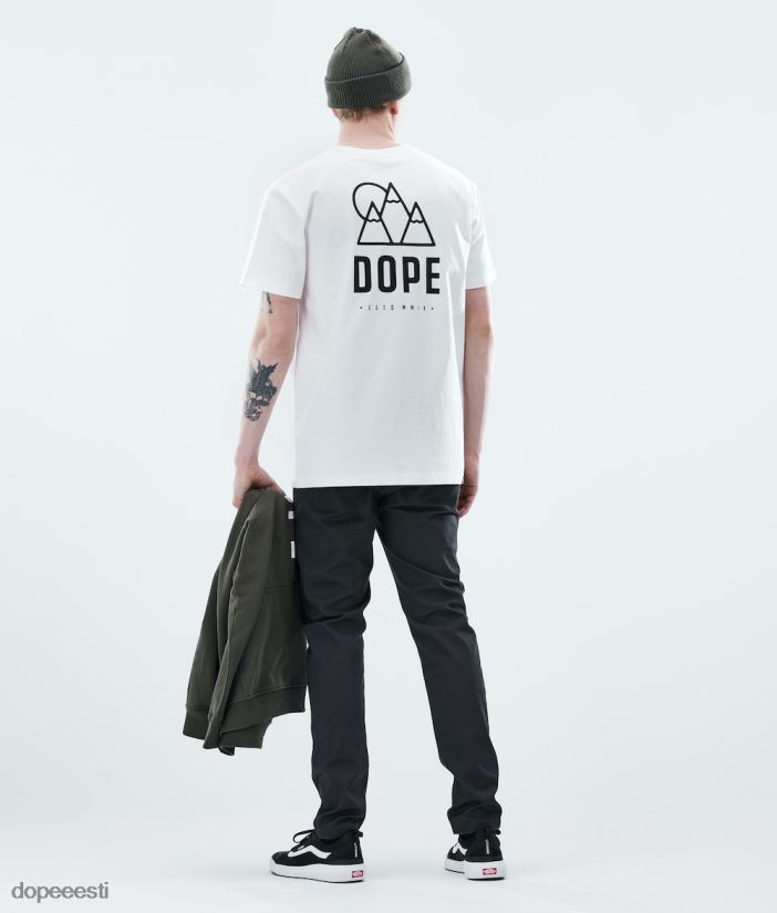 Dope Riided - mehed igapäevane t-särk Dope tõuse valgeks B62VTF365