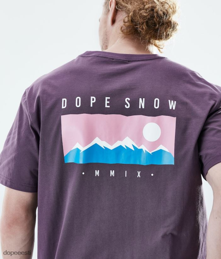 Dope Riided - mehed igapäevane t-särk Dope vahemik pleekinud viinamari B62VTF363