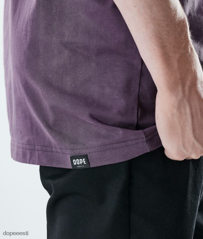 Dope Riided - mehed igapäevane t-särk Dope vahemik pleekinud viinamari B62VTF363