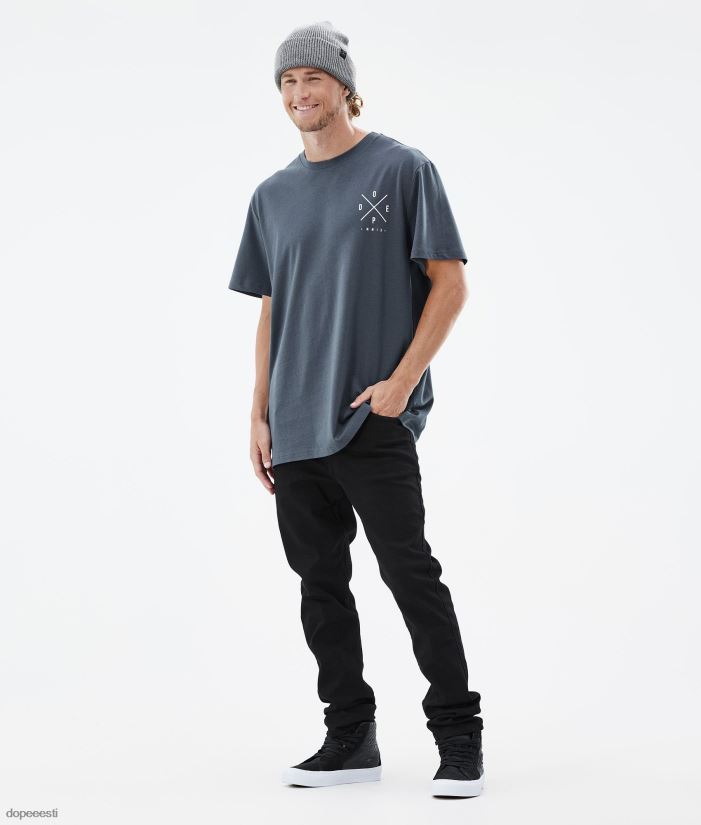 Dope Riided - mehed standardne t-särk Dope 2x-up metallist sinine B62VTF360