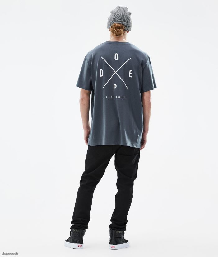 Dope Riided - mehed standardne t-särk Dope 2x-up metallist sinine B62VTF360