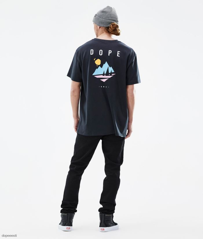 Dope Riided - mehed standardne t-särk Dope mänd must B62VTF351
