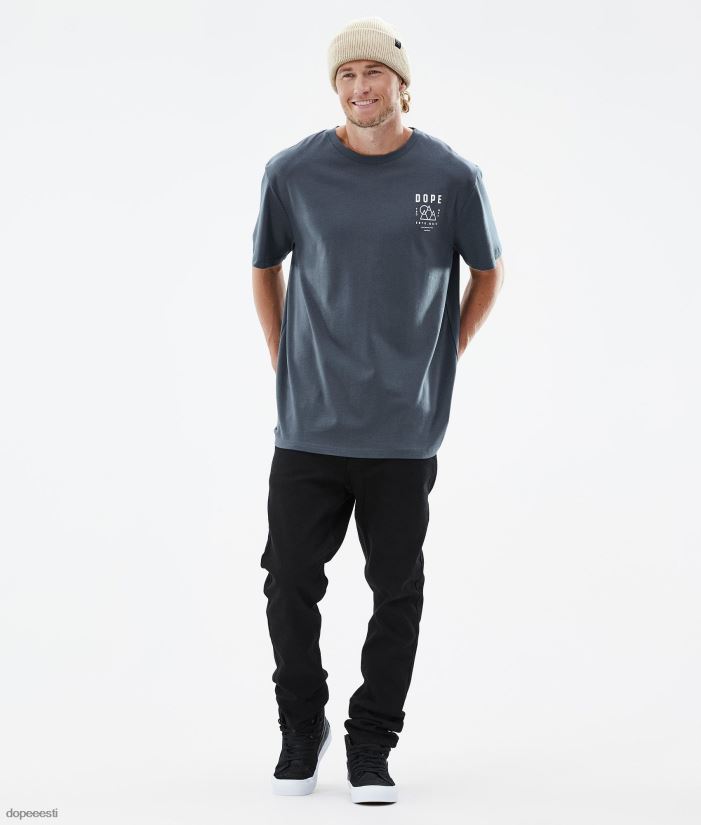 Dope Riided - mehed standardne t-särk Dope tipp metallist sinine B62VTF356