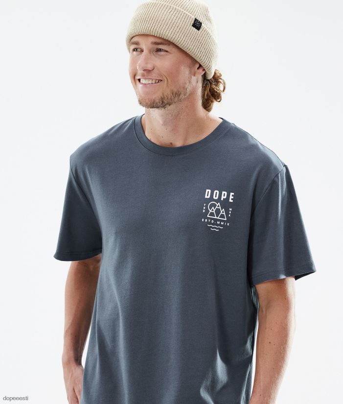 Dope Riided - mehed standardne t-särk Dope tipp metallist sinine B62VTF356