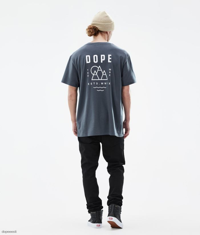 Dope Riided - mehed standardne t-särk Dope tipp metallist sinine B62VTF356
