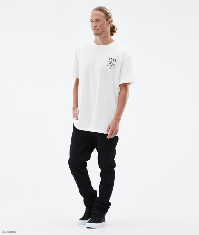 Dope Riided - mehed standardne t-särk Dope tipp valge B62VTF346
